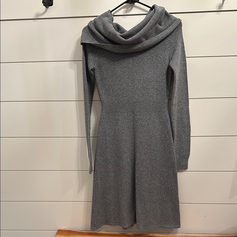 BGBG MaxAzria gray cowl neck sweater dress